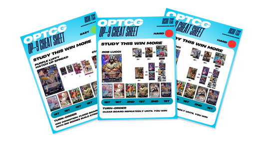 RISHI TCG OP9 FREE CHEAT SHEETS